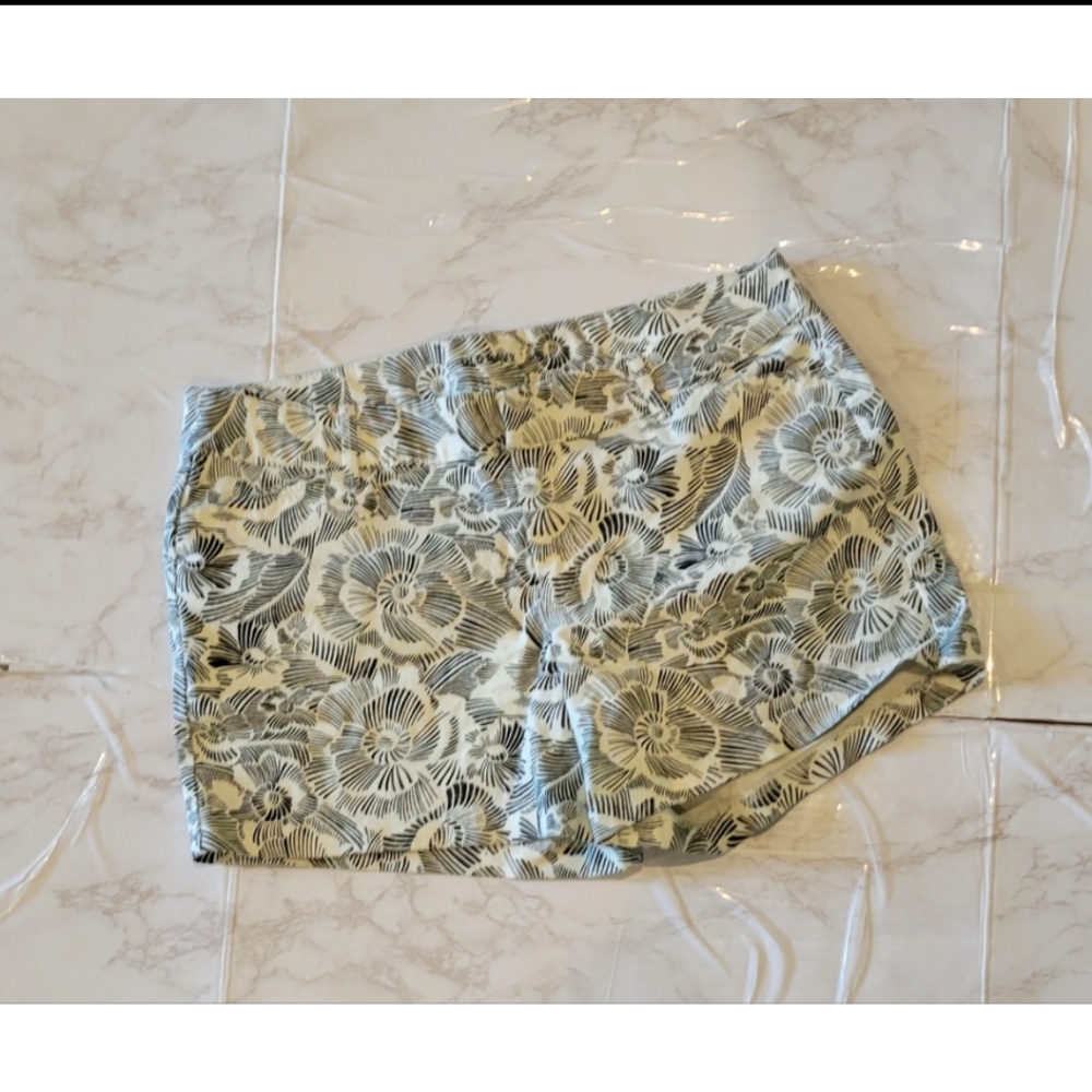 Black & White Floral Shorts